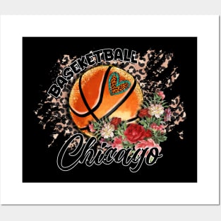 Aesthetic Pattern Chicago Basketball Gifts Vintage Styles Posters and Art